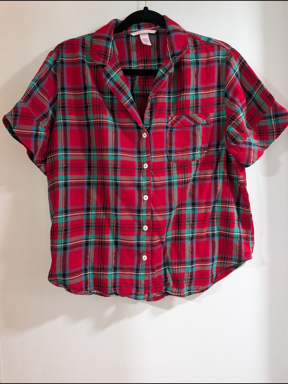 Victoria's Secret Red Plaid Short Pajama Set - Picture 2 of 14